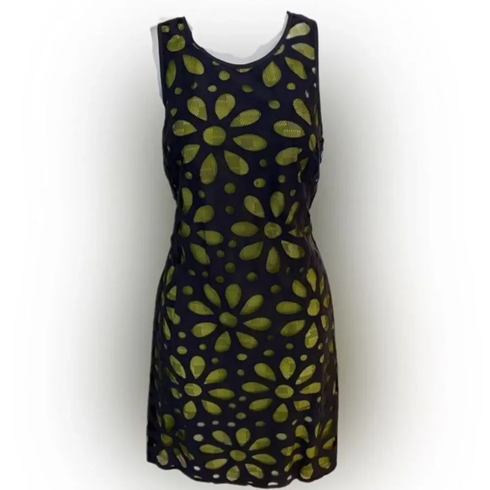 Ivy & Blu Maggy Boutique - 4 green / navy overlay , polyester, cotton - Picture 1 of 7